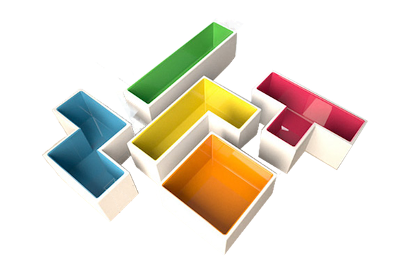 pot de fleurs tétris tetromino couleur polyester